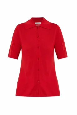 By Malene Birger CZERWONY Kardigan `Dotta` z krótkimi rękawami