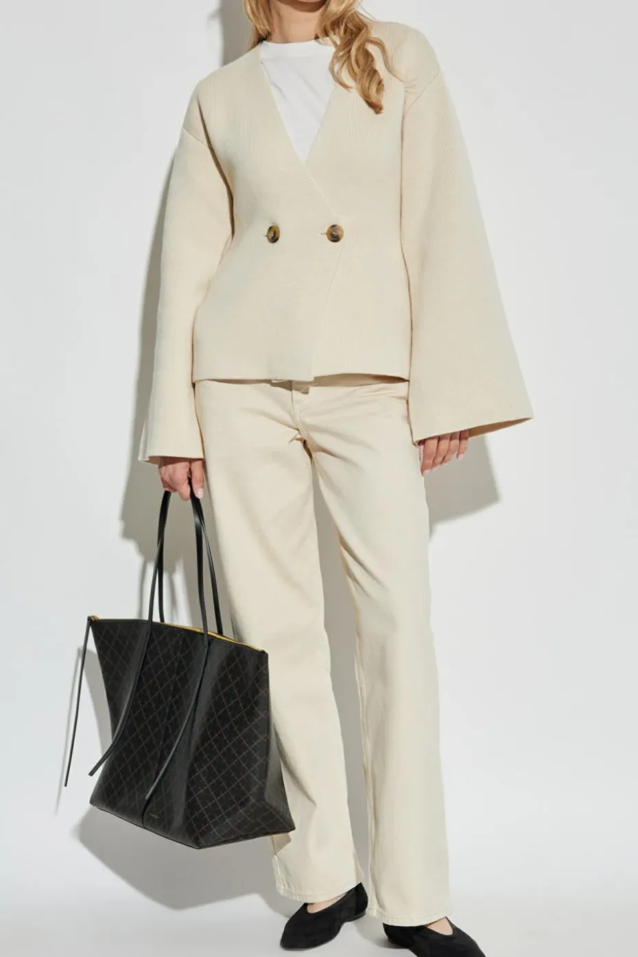 By Malene Birger kremowy Kardigan `Tinley`