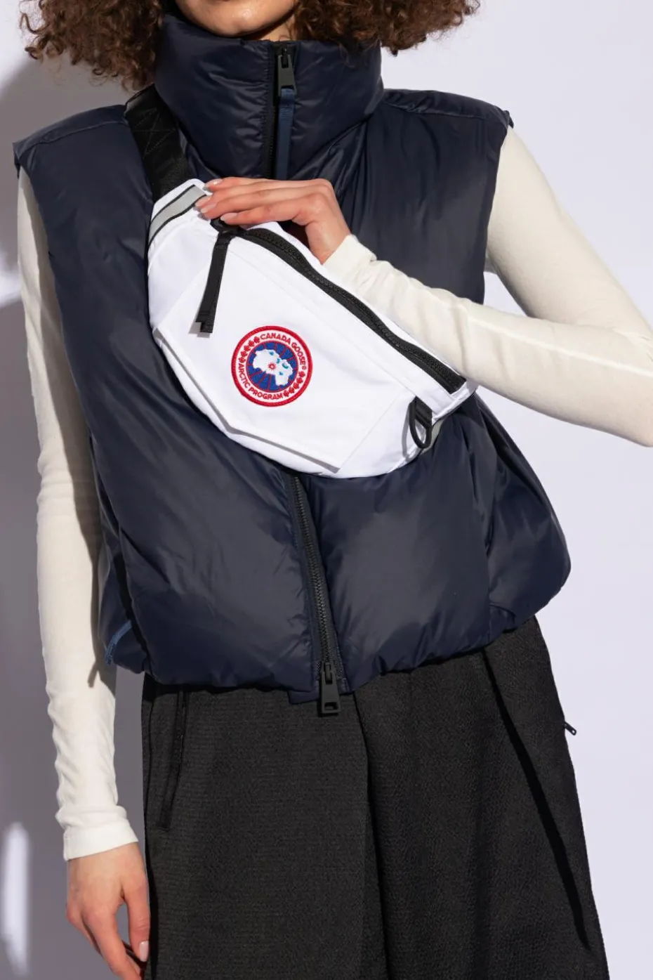 Canada Goose BIAŁY Torba na pas z logo