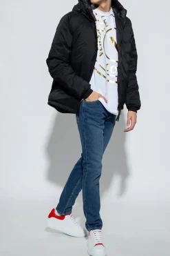 Canada Goose CZARNY Puchowa kurtka z kapturem