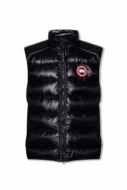 Canada Goose CZARNY Puchowa kamizelka z logo