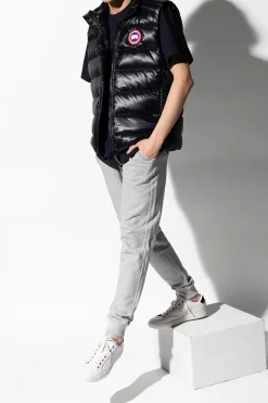 Canada Goose CZARNY Puchowa kamizelka z logo