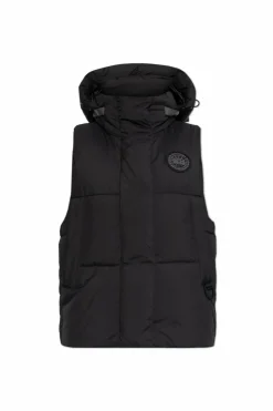 Canada Goose CZARNY Puchowa kamizelka z kapturem