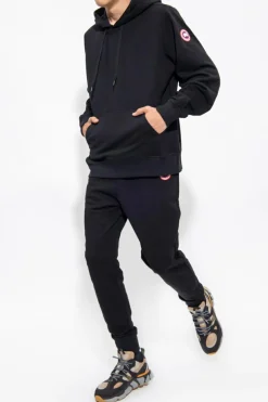 Canada Goose CZARNY Spodnie dresowe z logo
