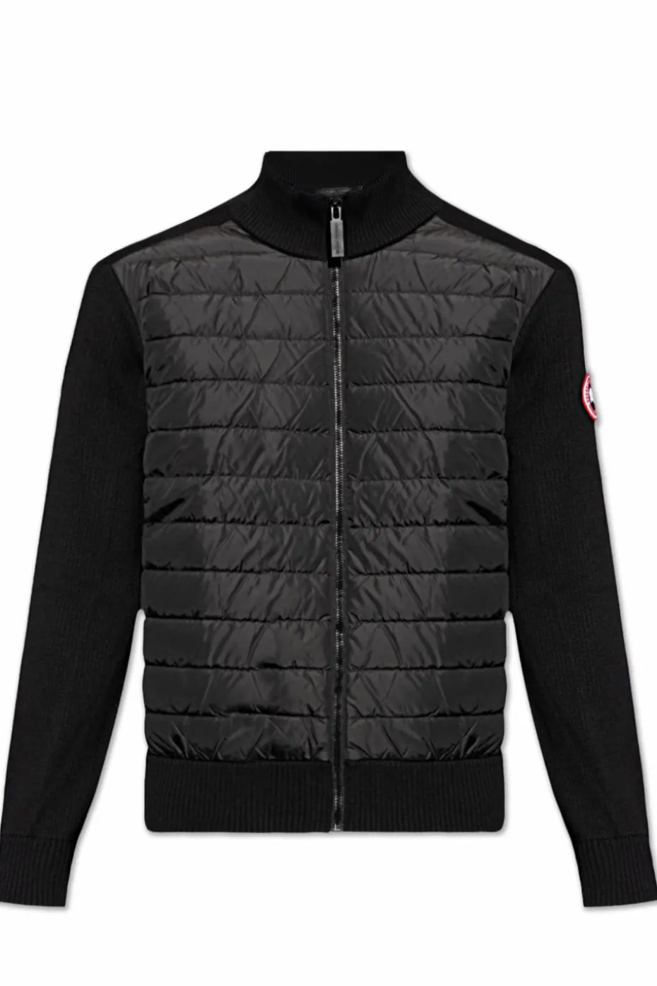 Canada Goose CZARNY Sweter z puchowym przodem ‘Hybridge’
