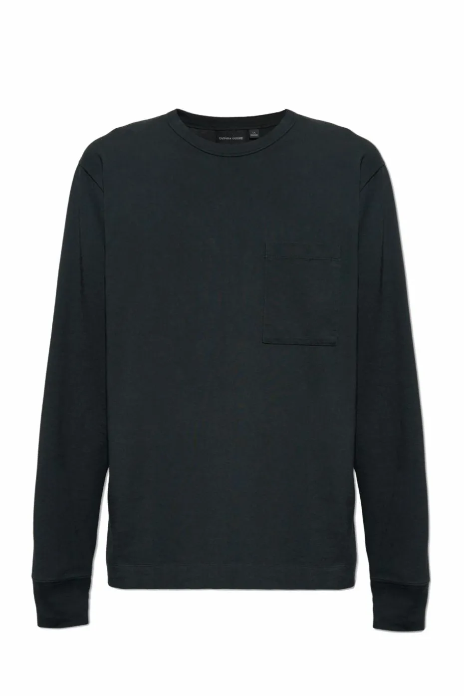 Canada Goose CZARNY T-shirt z kieszenią