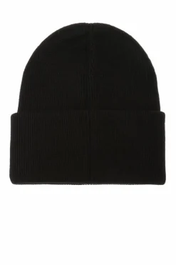 Canada Goose CZARNY Wełniana czapka z logo