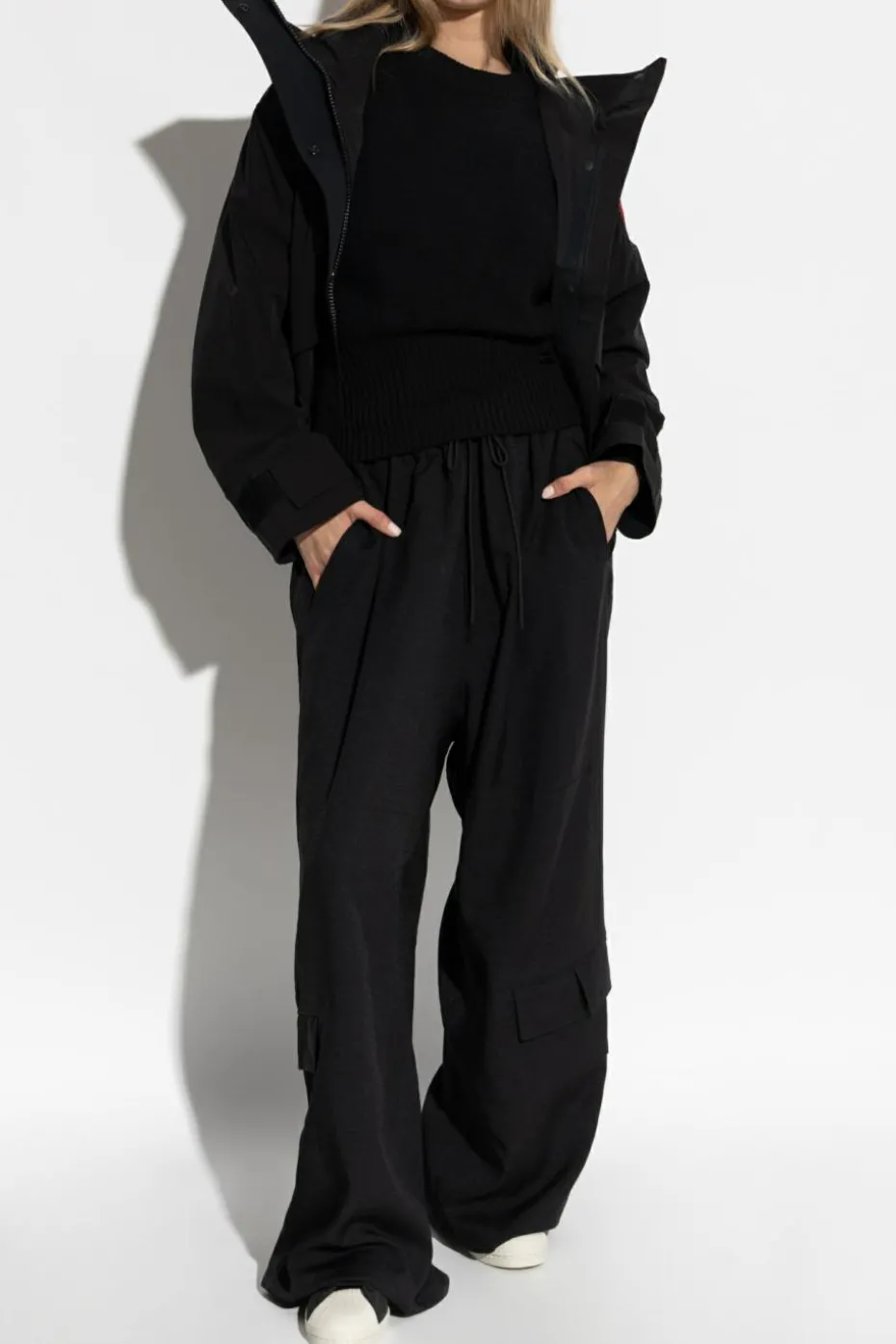 Canada Goose CZARNY Wełniany sweter