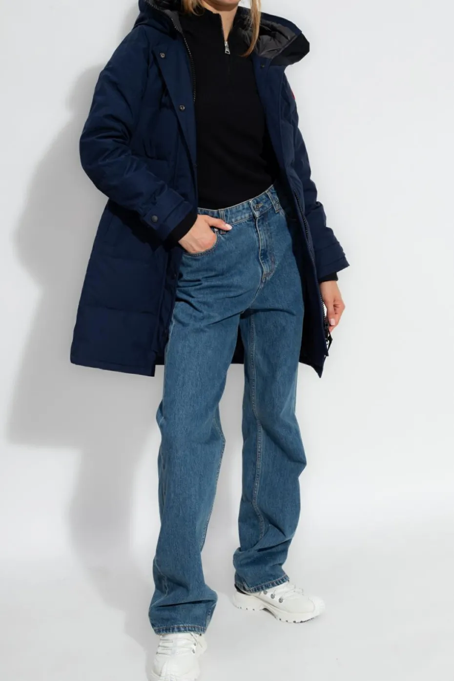 Canada Goose GRANATOWY Puchowa parka ‘Shelburne’