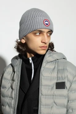 Canada Goose SZARY Czapka z logo