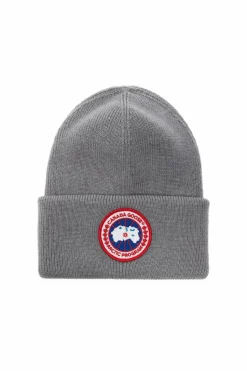 Canada Goose SZARY Czapka z naszywką z logo