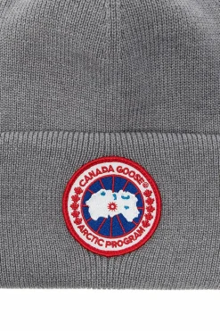 Canada Goose SZARY Czapka z naszywką z logo