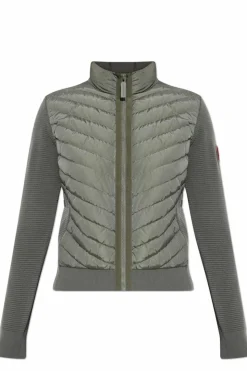 Canada Goose ZIELONY Kardigan z puchową wstawką