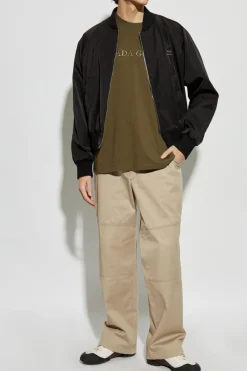 Canada Goose ZIELONY T-shirt z wyszytym logo