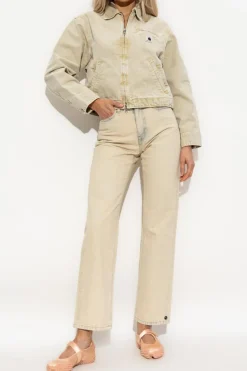 Carhartt WIP beżowy Kurtka z naszywką z logo