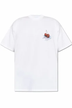 Carhartt WIP BIAŁY T-shirt z nadrukiem
