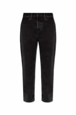 Carhartt WIP CZARNY Jeansy z logo