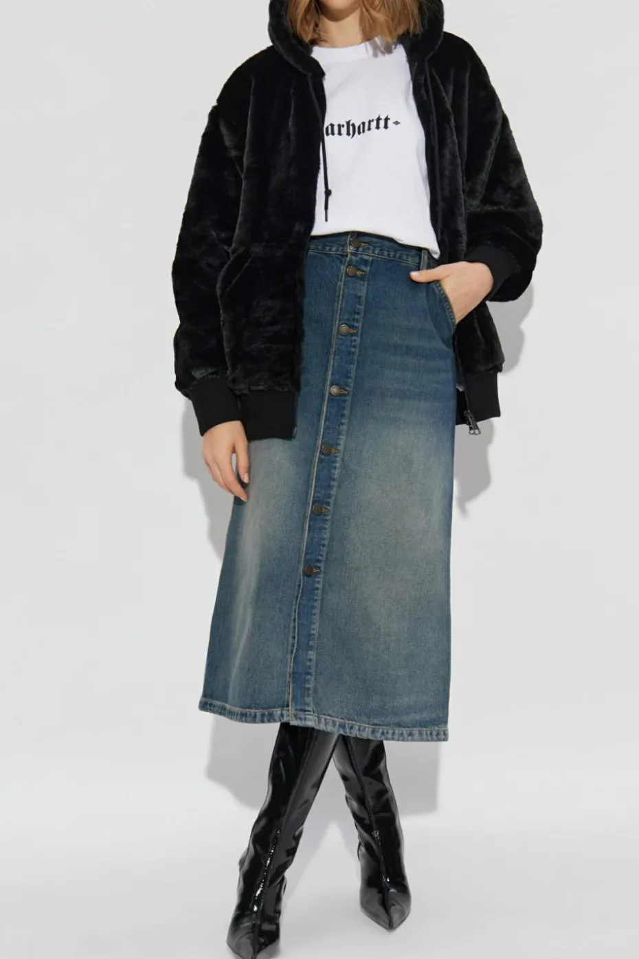 Carhartt WIP CZARNY Kurtka z logo