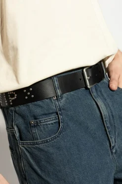 Carhartt WIP CZARNY Skórzany pasek