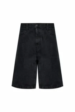 Carhartt WIP CZARNY Szorty z logo