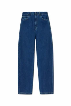 Carhartt WIP GRANATOWY Jeansy z logo