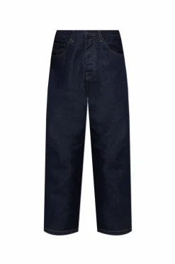 Carhartt WIP GRANATOWY Jeansy z logo