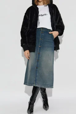 Carhartt WIP NIEBIESKI Spódnica jeansowa