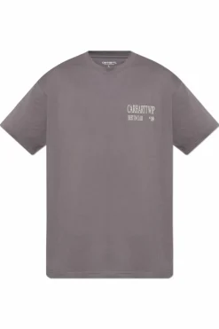 Carhartt WIP SZARY T-shirt z nadrukiem