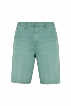Carhartt WIP ZIELONY Jeansowe szorty