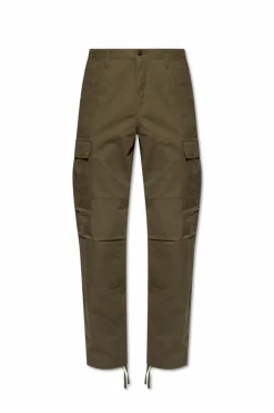 Carhartt WIP ZIELONY Spodnie z logo
