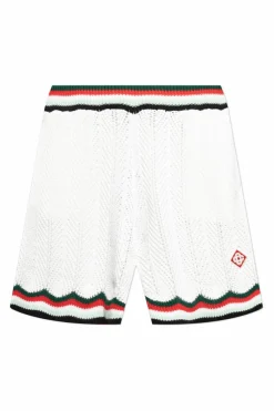 Casablanca BIAŁY Bawełniane szorty