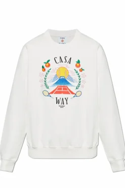 Casablanca BIAŁY Bluza z nadrukiem