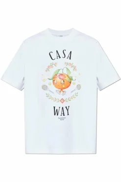 Casablanca BIAŁY T-shirt typu `oversize`