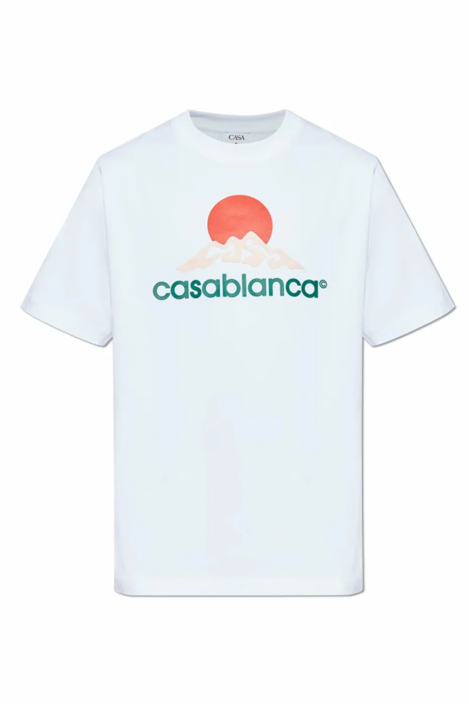 Casablanca BIAŁY T-shirt z logo