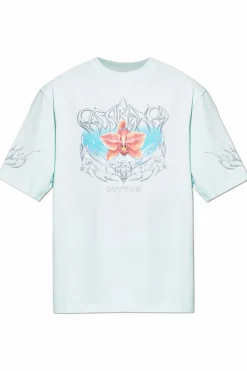 Casablanca jasnoniebieski T-shirt typu `oversize`