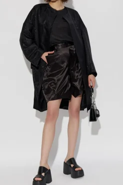 CDG by Comme des Garçons CZARNY Wełniany płaszcz