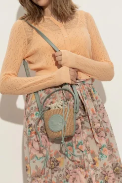 Chloé beżowy Torba na ramię `Horse Medal Mini` typu `bucket`
