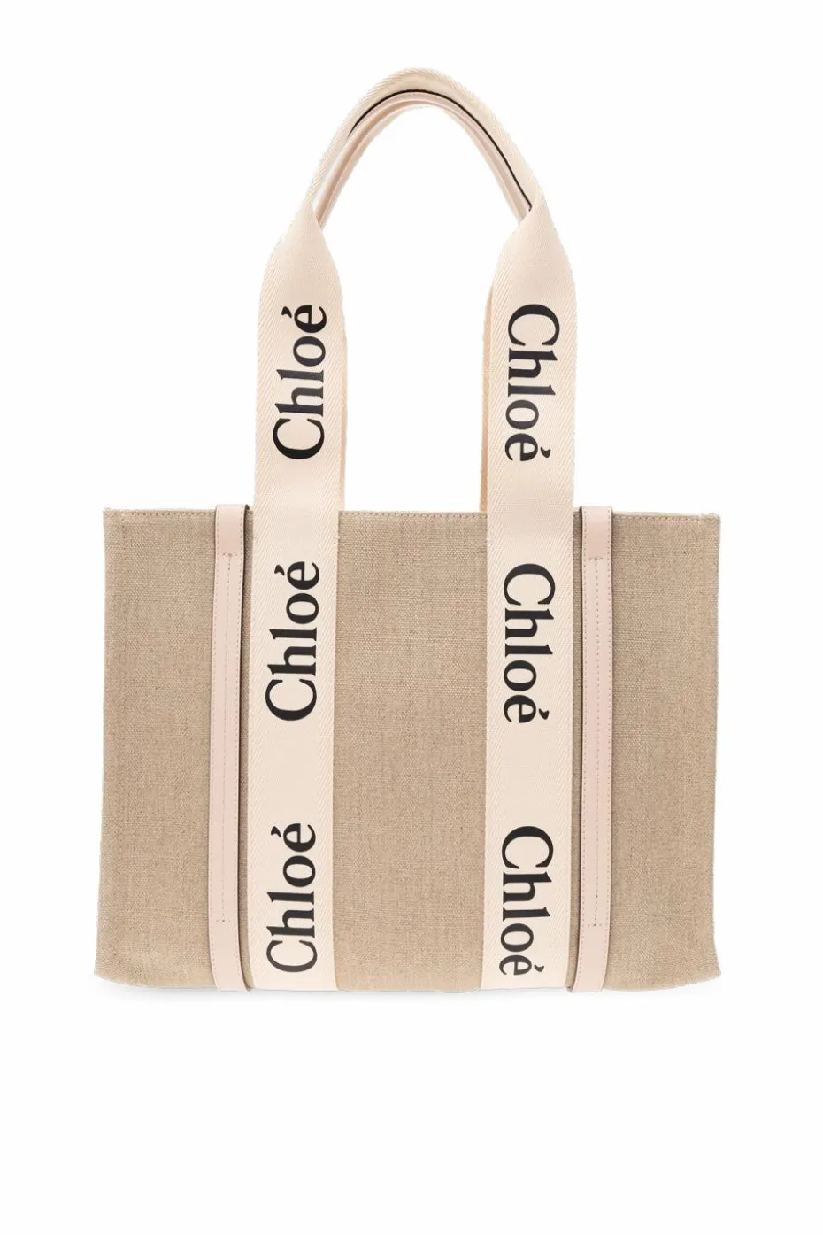 Chloé beżowy Torba ‘Woody Medium’ typu ‘shopper’