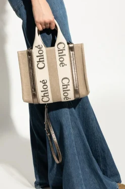 Chloé beżowy Torba `Woody Small`