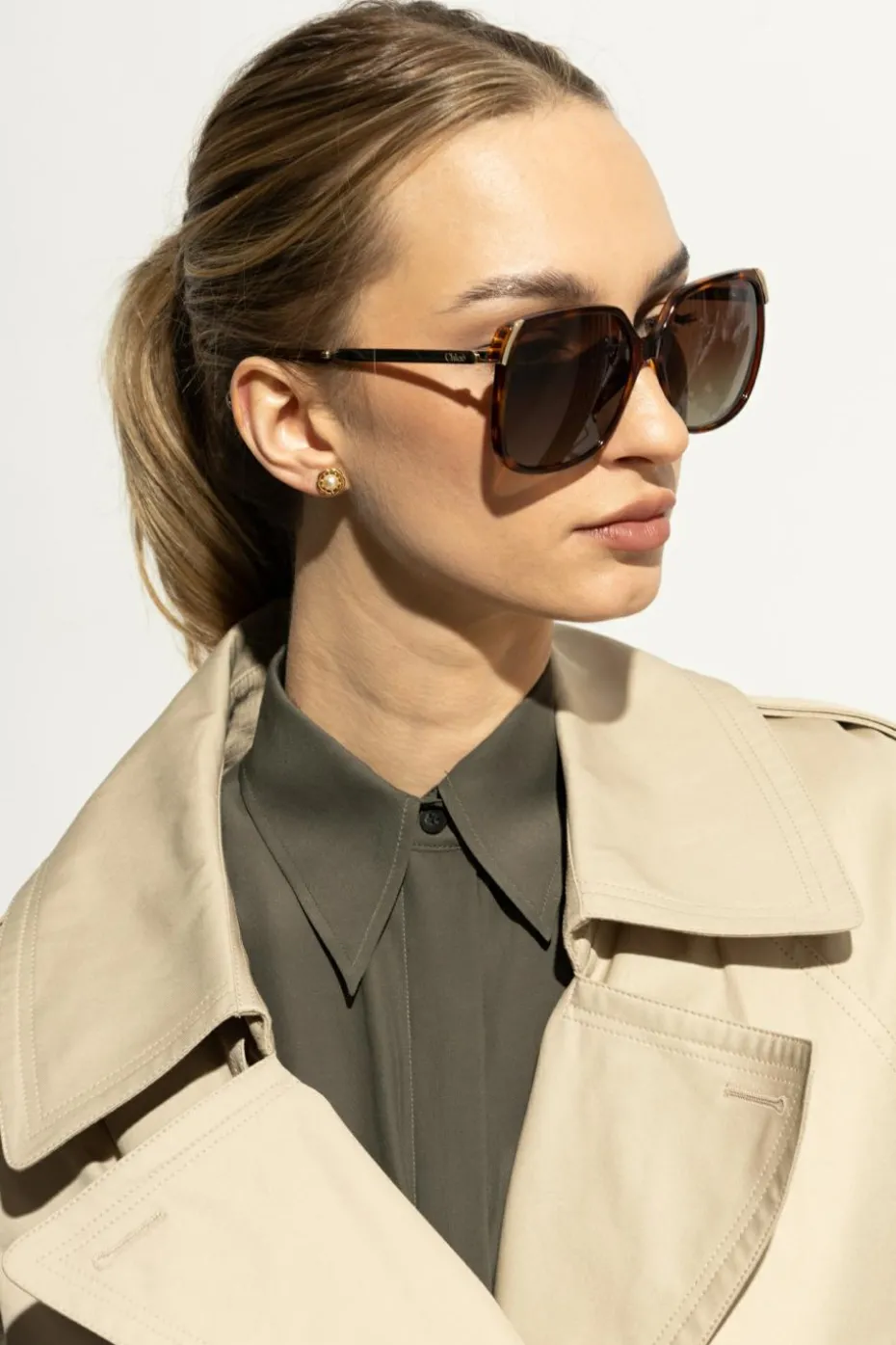 Chloé BRĄZOWY Okulary przeciwsłoneczne `Aly`