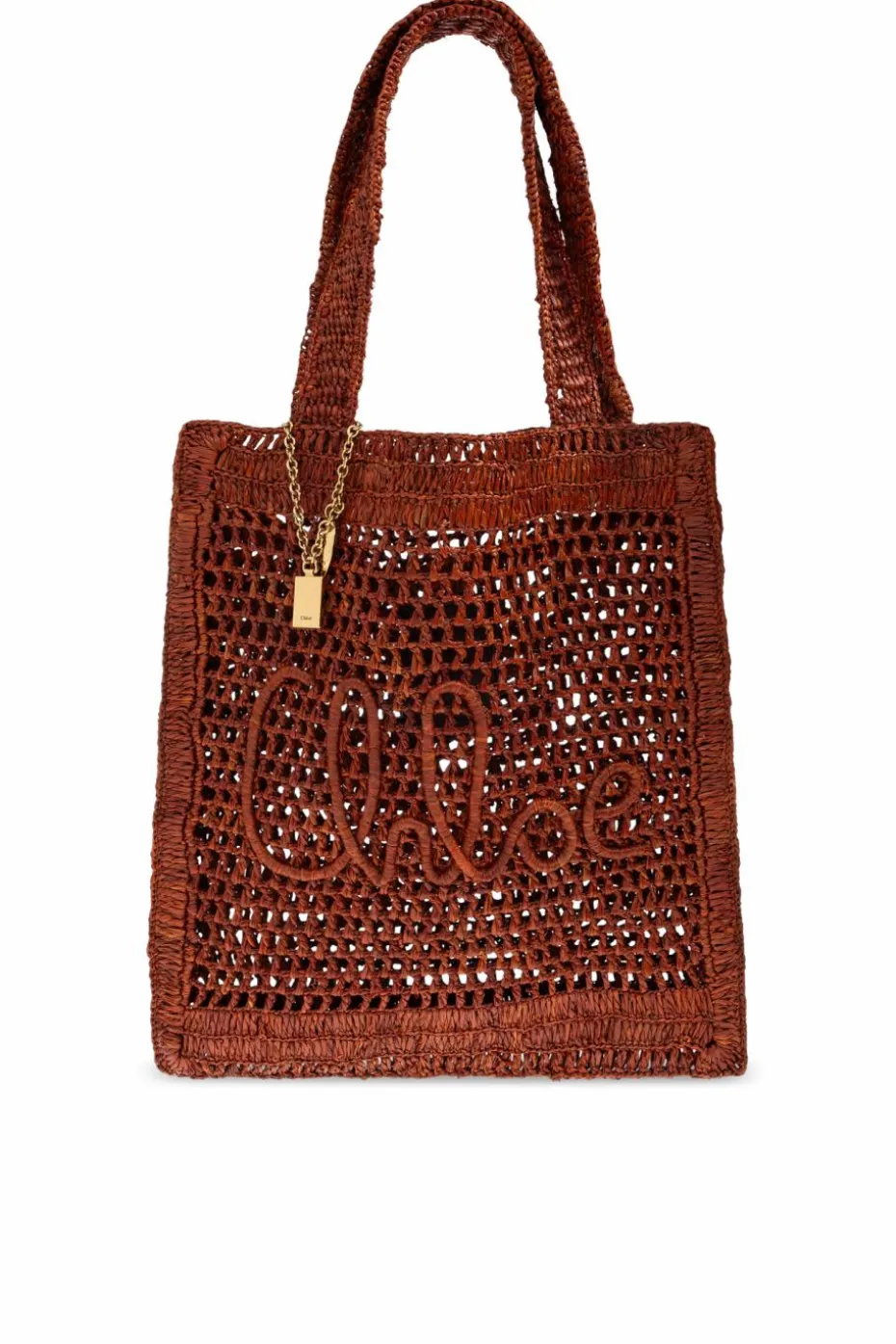 Chloé BRĄZOWY Torba na ramię `Summer Banana` typu `shopper`