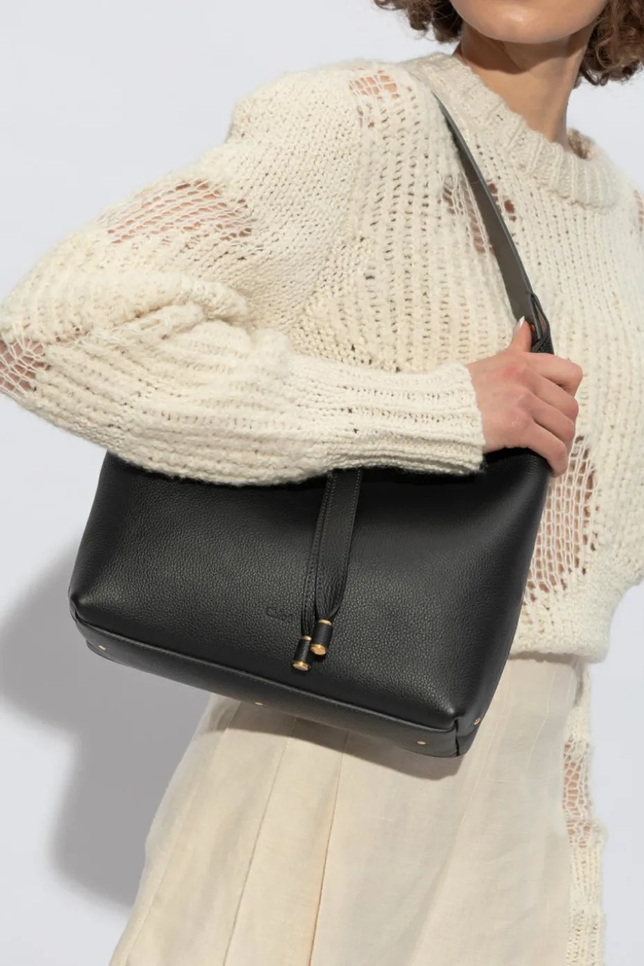 Chloé CZARNY Torba na ramię ‘Marcie Hobo Small’