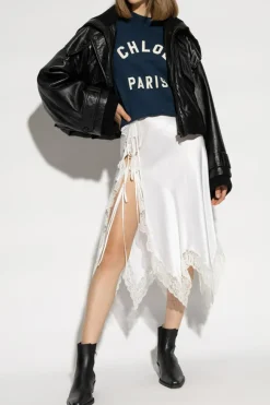 Chloé GRANATOWY Bluza z logo
