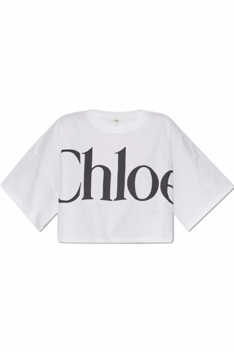 Chloé kremowy Krótki t-shirt typu `oversize`
