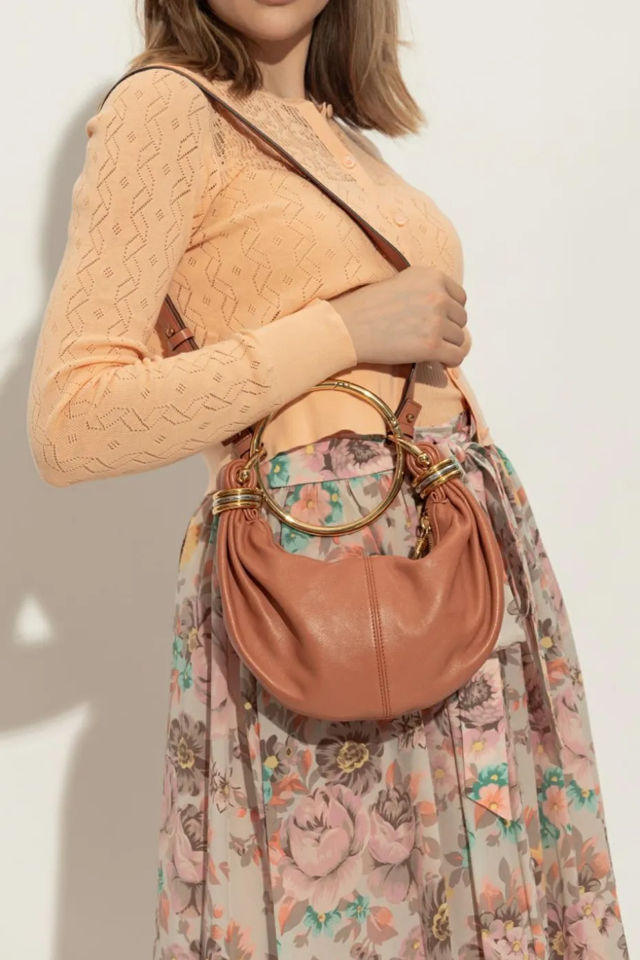 Chloé POMARAŃCZOWY Torba `Bracelet Mini Hobo`