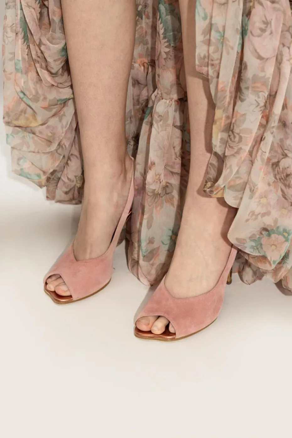 Chloé RÓŻOWY Buty na obcasie `Flower`