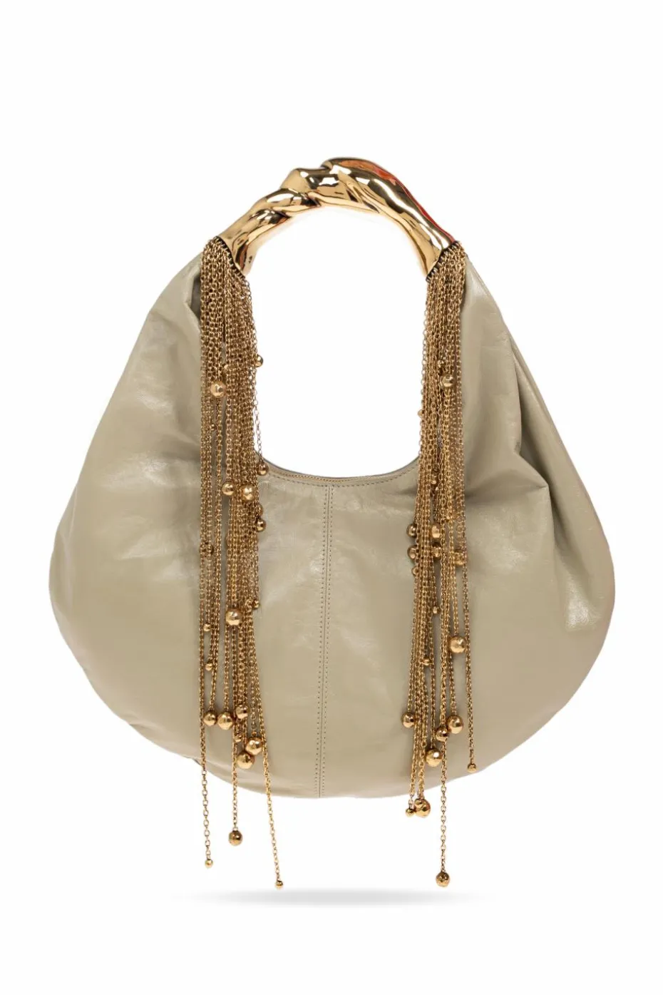 Chloé SZARY Skórzana torba typu `hobo`