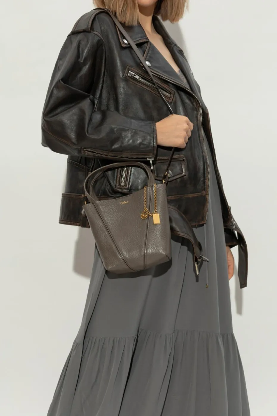 Chloé ZIELONY Torba do ręki `Spin Small`