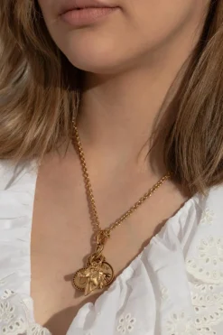 Chloé ZŁOTY Mosiężny naszyjnik