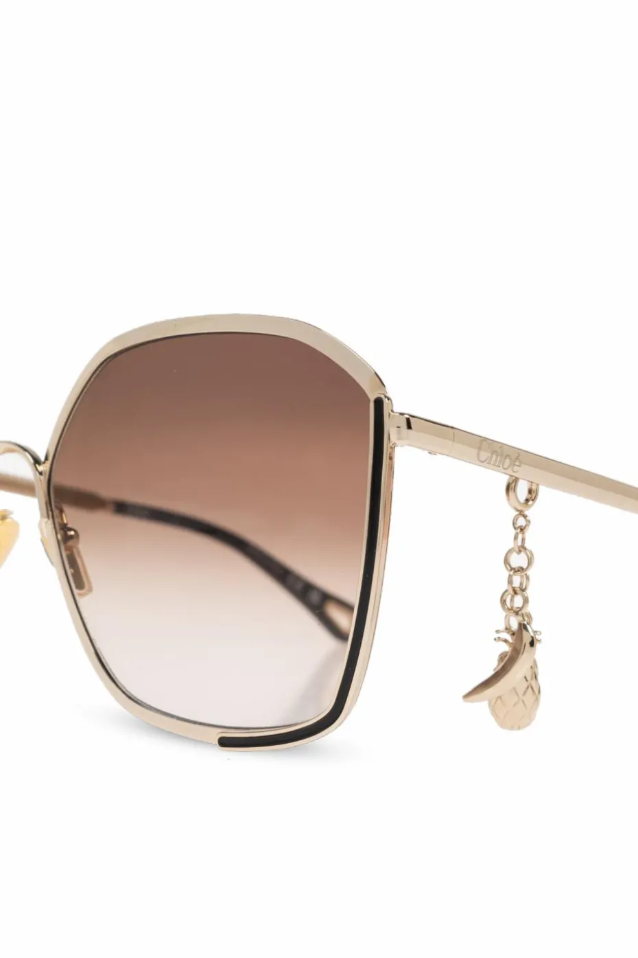 Chloé ZŁOTY Okulary przeciwsłoneczne `Charms`